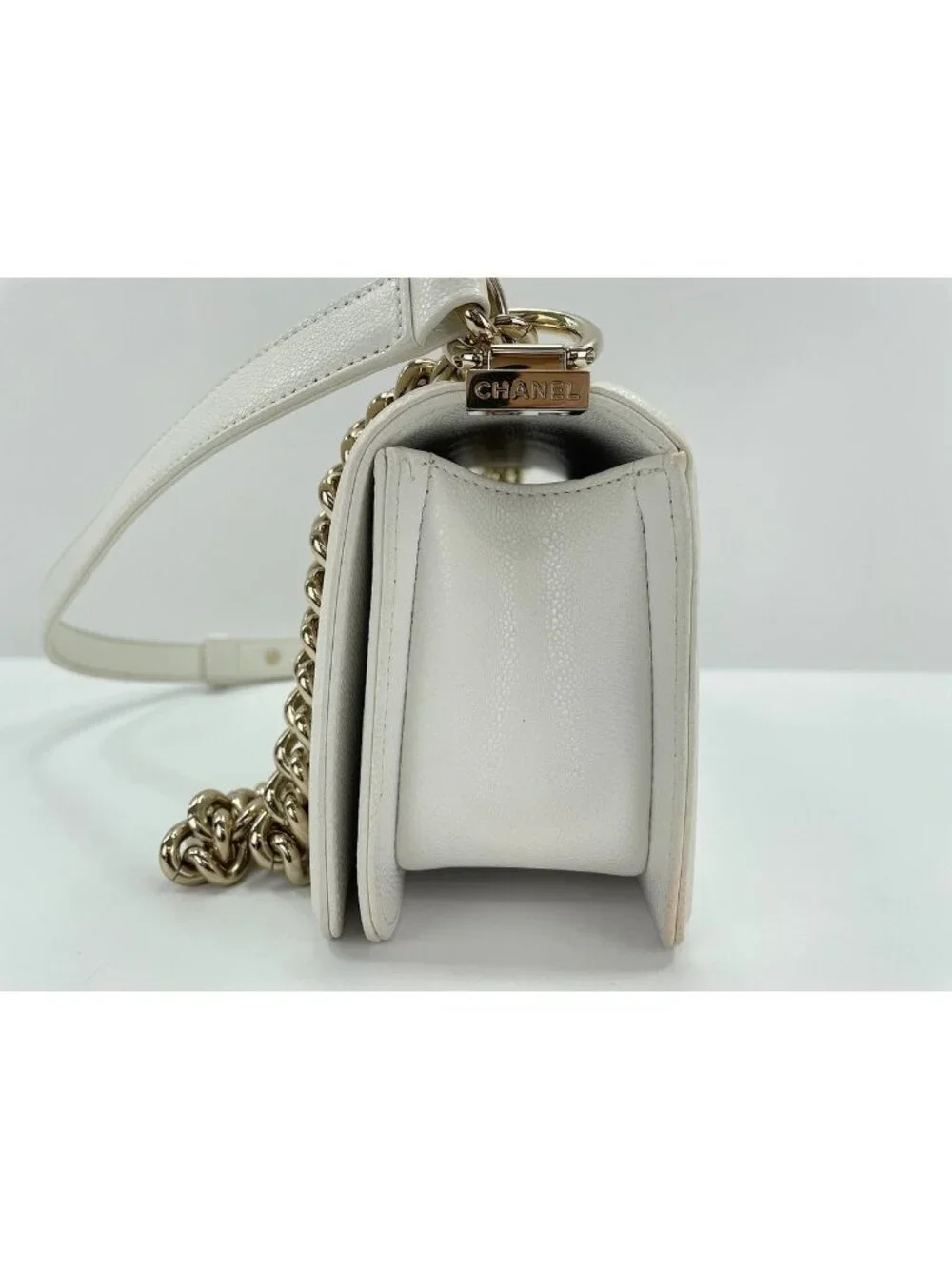Chanel Shoulder Bag Caviar Leather Boy Small